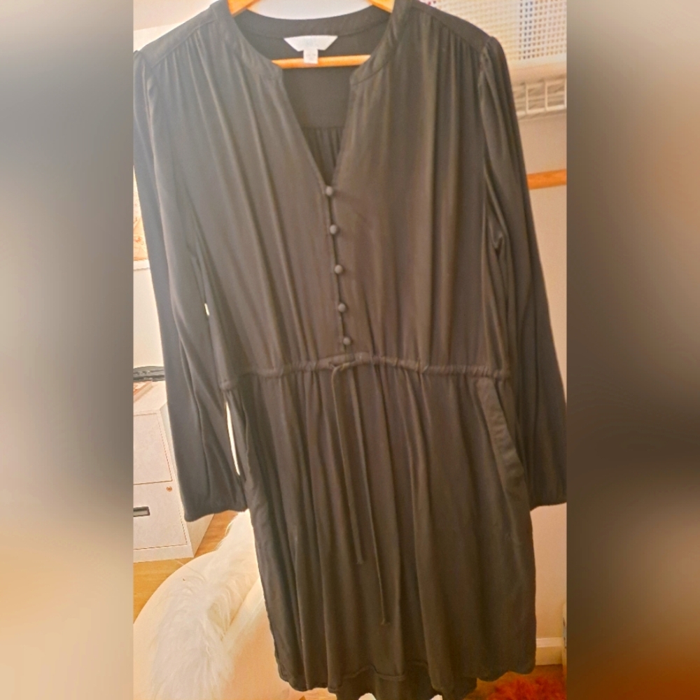 Black Button-Down Dress